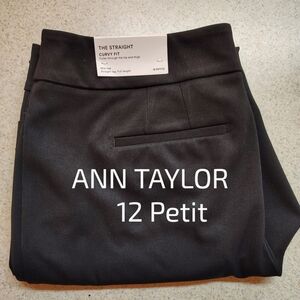 Ann Taylor Black Straight Curvy Fit Pants